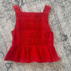 J. Crew Vibrant Red Sleeveless Blouse